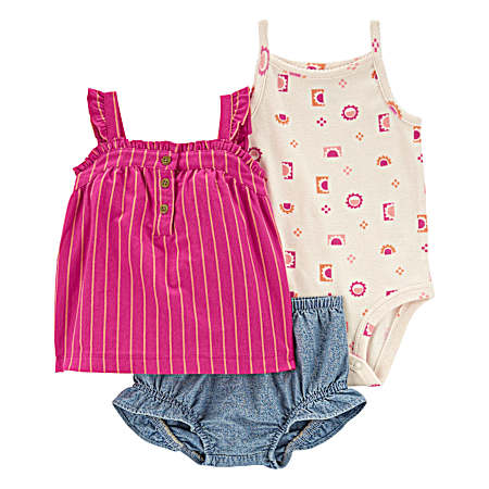 Infant Summer Fruit Short Set - 3 Pc