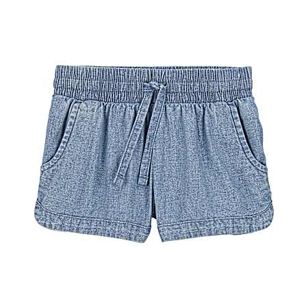 Toddler Girls' Denim Chambray Shorts