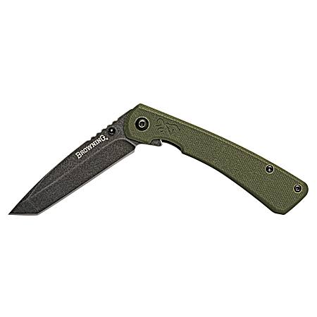 Branded Rock Black Folding Knife
