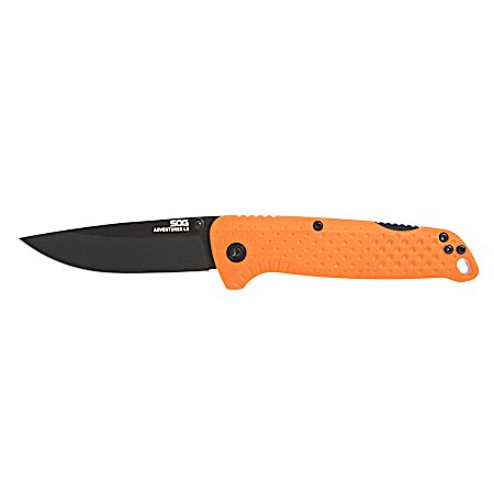 Blaze Orange/Black Adventurer LB 3.5 in Blade Hunting Knife