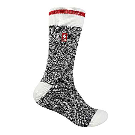 Kids' Charcoal Lite Ethan Cream Block Twist Crew Socks