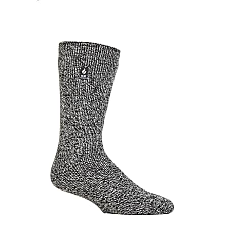Men's Charcoal/Light Grey Dunnock Twist Crew Socks