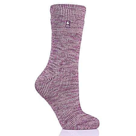 Women's Pink Wendy Twist Crew Socks