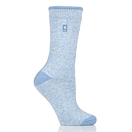 Women's Denim Lite Viola Twist Crew Socks