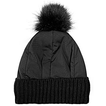 Women's Black Brookly Pom Pom Hat