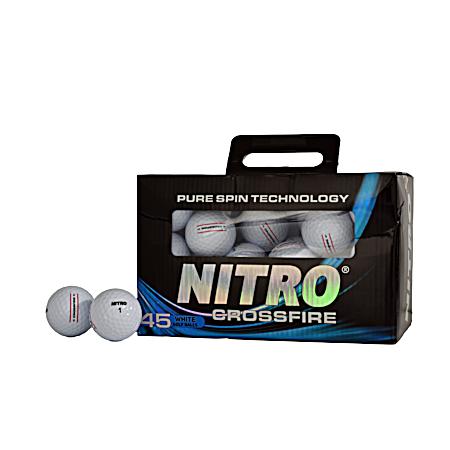 Crossfire White Golf Balls - 45 pk
