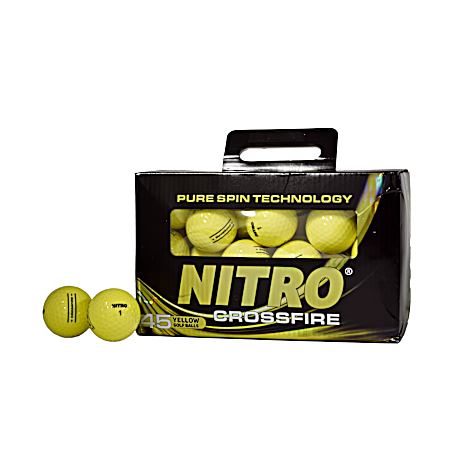 Crossfire Yellow Golf Balls - 45 pk