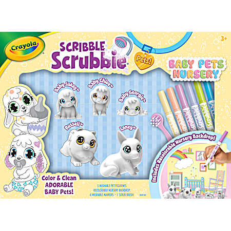 Scribble Scrubbie Baby Pets Nursery