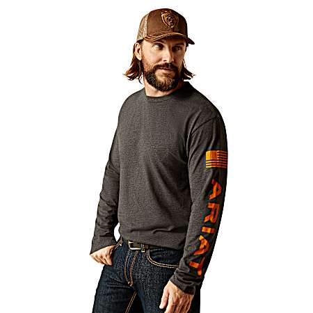 Men's Charcoal Heather Elevated V2 Long Sleeve Shirt