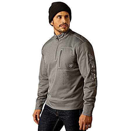 Men's Black/Americana Team Logo 1/4 Zip Sweatshirt