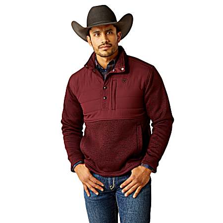 Men's Windsor Wine Caldwell Snap Front Sweater