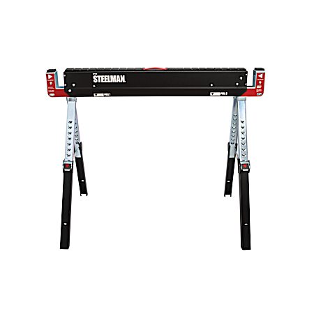 Single Height Adjustable Folding Multi-Purpose Sawhorse