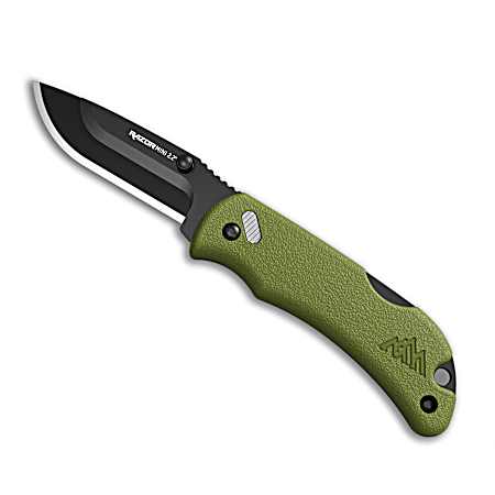 2.2 in. Razor-Mini OD Green PMS Black 2 Drop-Point Blades