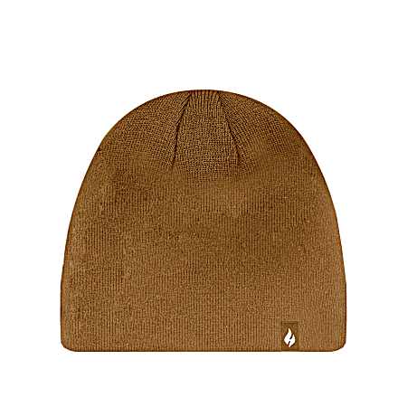 Adult Brown David Flat Knit Watch Cap