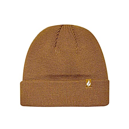Adult Brown Oran Solid Knit Beanie
