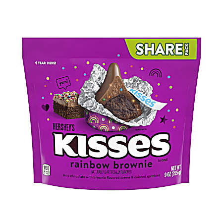 Kisses 9 oz Rainbow Brownie Candies
