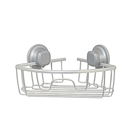 NeverRust Power Grip Pro Satin Chrome Dual Mount Corner Basket