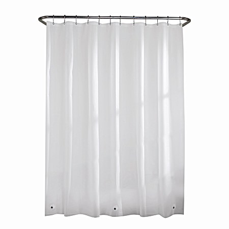 White 70 in x 72 in Medium Weight PEVA Shower Curtain Liner