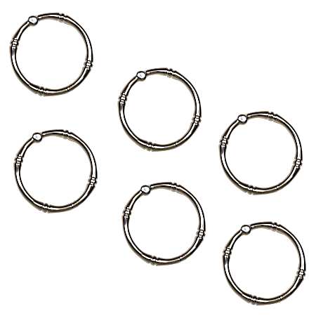 NeverRust Satin Nickel Shower Curtain Rings - 12 Ct