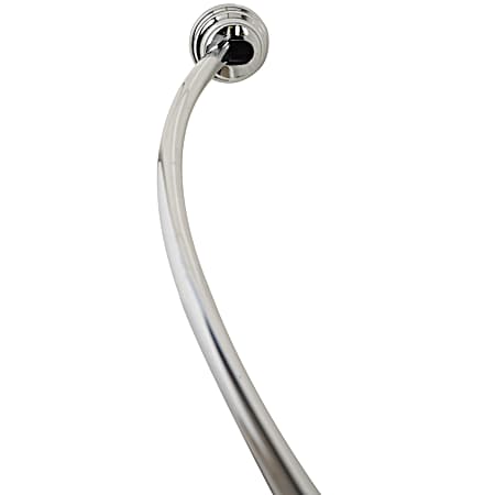 NeverRust 72'' Chrome Adjustable Dual-Mount Curved Shower Curtain Rod