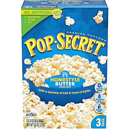 Homestyle Butter Premium Popcorn - 3 Ct