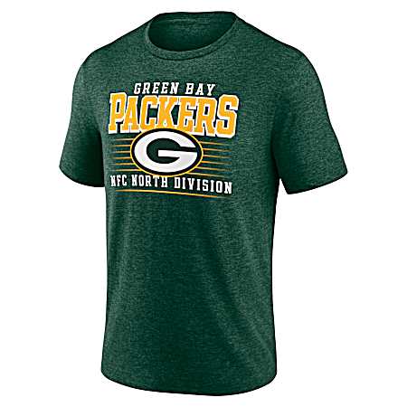 Men's Green Bay Packers Green Heather Rise & Shine Short Sleeve Shirt