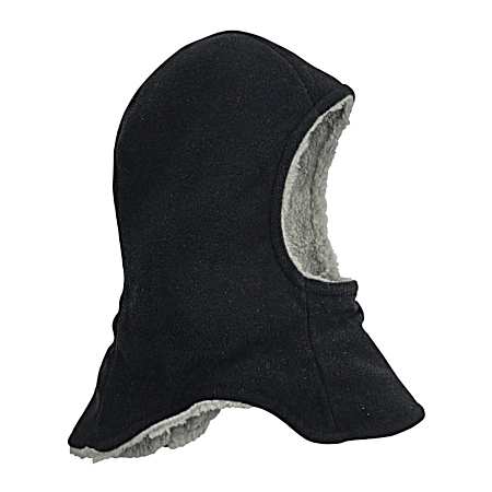 Kid's Black Fleece Sherpa Lined Balaclava Crusader