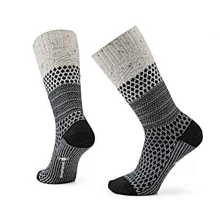 Women's Natural Donegal Everyday Popcorn Cable Crew Socks