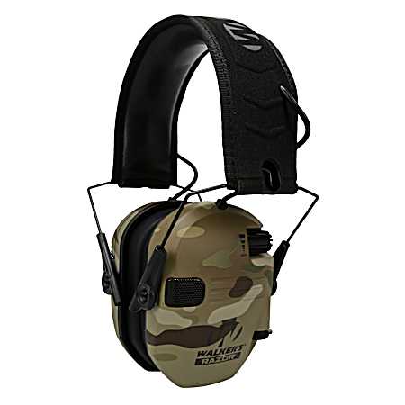 Razor Slim Electronic Muffs - Multi Camo Tan