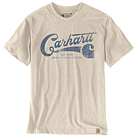 Men's White Relaxed Fit Lightweight Short Sleeve Script Graphic Shirt