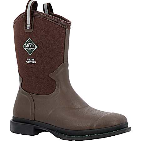 Men's Brown Chore Western Mid Work Boots