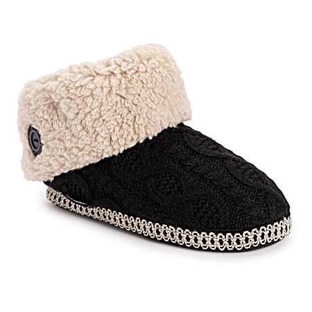 Women's Black Melinda Bootie Slippers