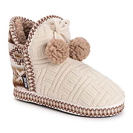 Women's Ivory Fairisle Amira Slippers