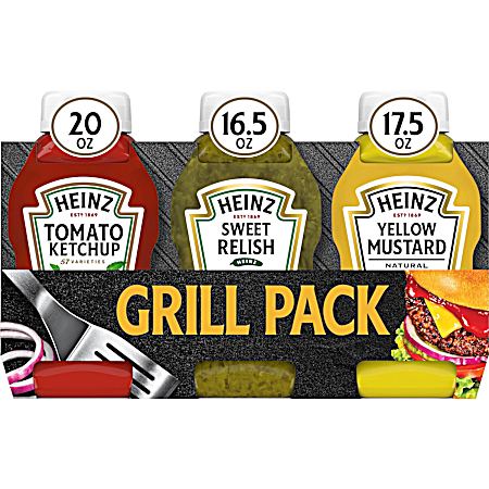 Ketchup, Sweet Relish & Yellow Mustard Grill Pack
