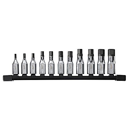 11 pc 3/8 in Drive Hex Bit Socket Set - Metric