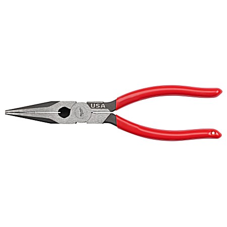 8 in Long Nose Dipped Grip Pliers