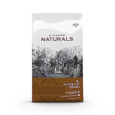 Naturals Adult Active Cat Chicken & Rice Dry Cat Food, 18 lbs