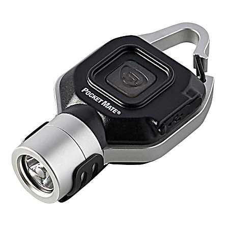 Pocket Mate USB Rechargeable Ultra-Compact Keychain Light - Silver