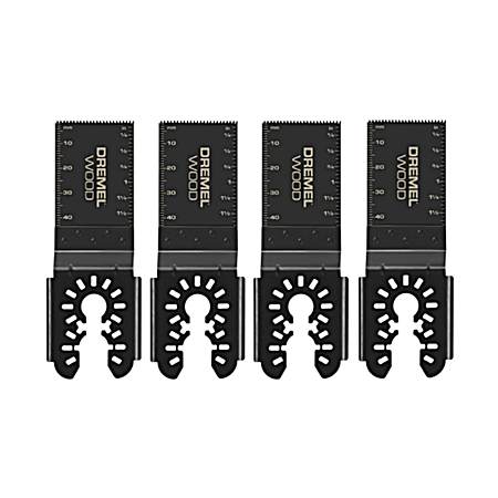 Universal Dual Interface Wood Flush Cut Blade - 4 Pk