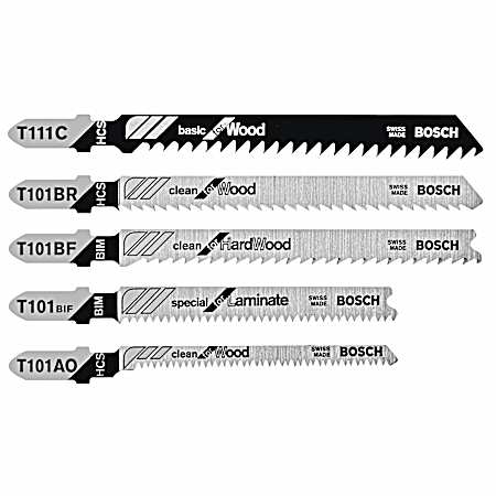 Pro-Wood T-Shank Jig Saw Blade Set - 5 pk