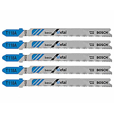 3-5/8 in. 17-24 TPI Basic for Metal T-Shank Jig Saw Blades - 5 pk