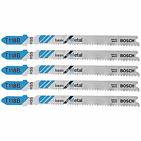 3-5/8 in. 11-14 TPI Basic for Metal T-Shank Jig Saw Blades - 5 pk