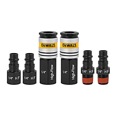 1/4 in NPT High Flow Couplers & Plugs w/ 2 Female Couplers 2 Female Plugs 2 Male Plugs