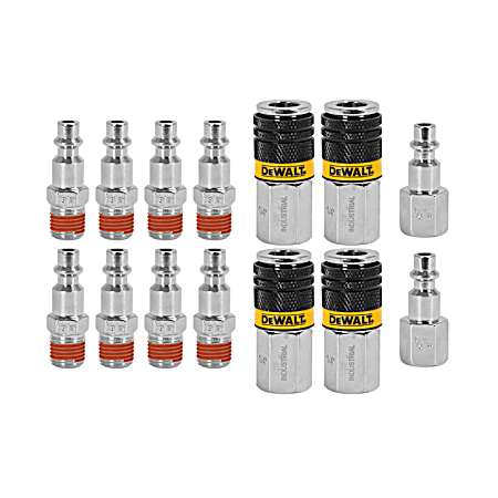 1/4 in NPT Industrial Couplers & Plugs w/ 4 Female Couplers 8 Male Plugs 2 Female Plugs