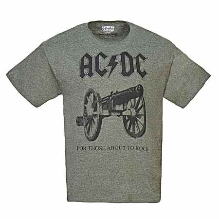 Men's Military Green ACDC About to Rock Again Short Sleeve Shirt