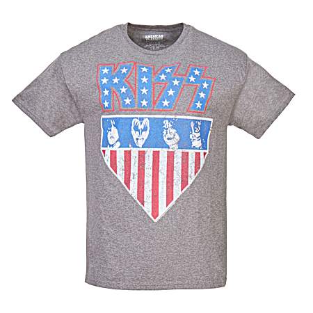 Men's Graphite Heather KISS 1776 Short Sleeve Shirt
