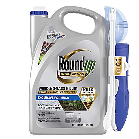 1 gal. Dual Action Weed & Grass Killer Plus 4 Month Preventer RTU Sure Shot Wand