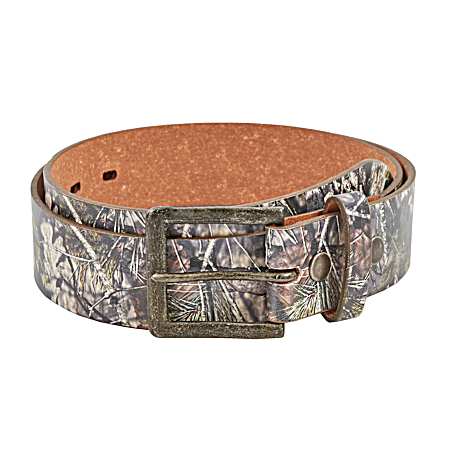 Men's Mossy Oak Digitally Printed Breakup Country Leather Belt