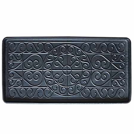 15 in x 30 in Rubber Boot Tray -Scroll