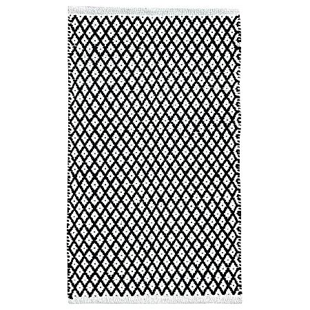 20 in x 34 in Heritage Lattice Rug - Black